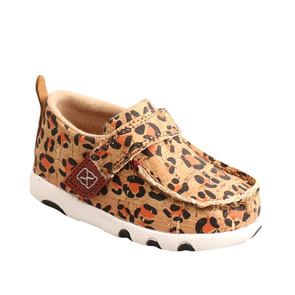Twisted X Infant Leopard Honey Black Driving Moc Shoes ICA0016