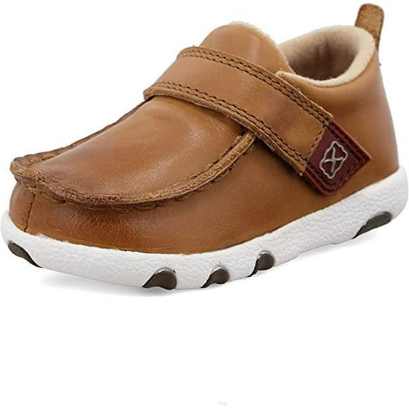Twisted X Infant's Driving Moc, Tan Velcro, 9 M