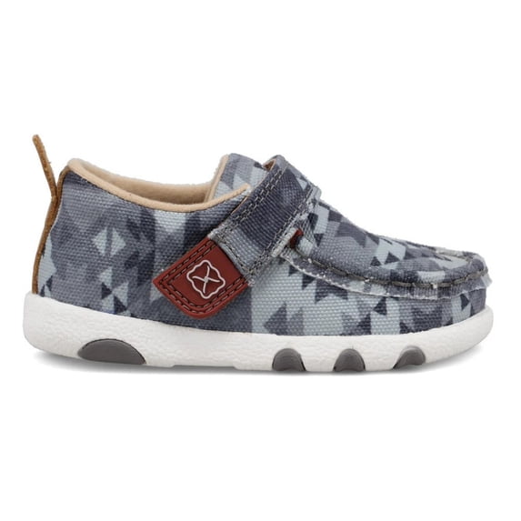 TWISTED X Infant's Hooey Gray Multi Driving Moc Casual Shoes, Size: 9, Width: M