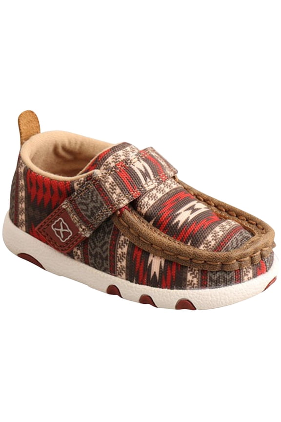 Infants Hooey Red Aztec Driving Moc Shoes IHYC001