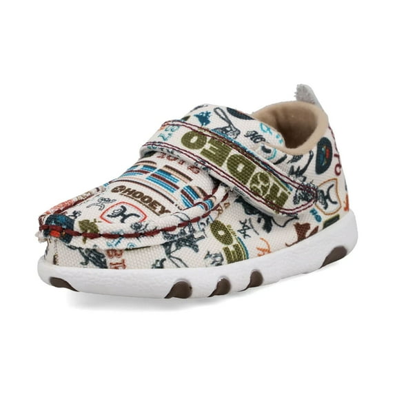 TWISTED X Infant's Hooey Driving Moc, Color: Toasted Almond & Multi, Size: 7, Width: M (IHYC008-M-07)