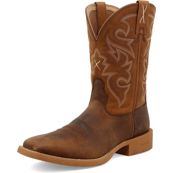 Twisted X Men's 11" Tech X™ Boot, Saddle & Rustic Orange, 11 B
