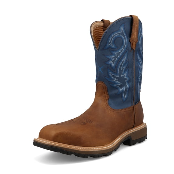 Twisted X Men's 11" UltraLite X Work Boot - Rustic Brown & Niagara