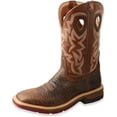 thumbnail image 1 of Twisted X Men’s 12” Pull-On Work Boot - Cowboy Boots Crafted with Molded Rubber Outsole, Full-Grain Leather Vamp and ShaftAir-Mesh Lined Shaft, Smokey Chocolate & Spice 8 EE, 1 of 6