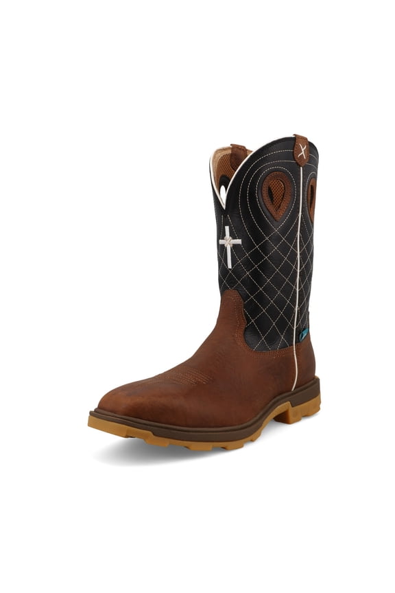 Adult Male 12in UltraLite X Work Boots, Color: Clay & Black, Size: 8, Width: D