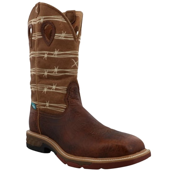 Twisted X Men's 12" Waterproof Western Work Boot Alloy Toe Multi 10.5 B (M) US