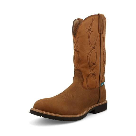 TWISTED X Adult Male 12in Western Toffee/Sudan Brown Work Boots, Size: 9.5, Width: EE