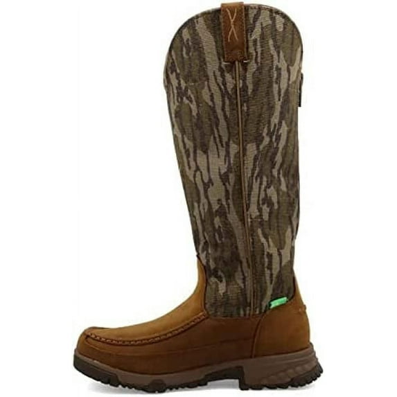 Twisted X Men's 17" Snake Boot, Mossy Oak® Bottomland® Camo & Brown, 14 M