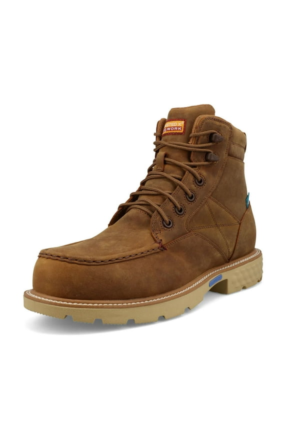 Adult Male 6in Golden Tan Work Boots, Size: 12, Width: M