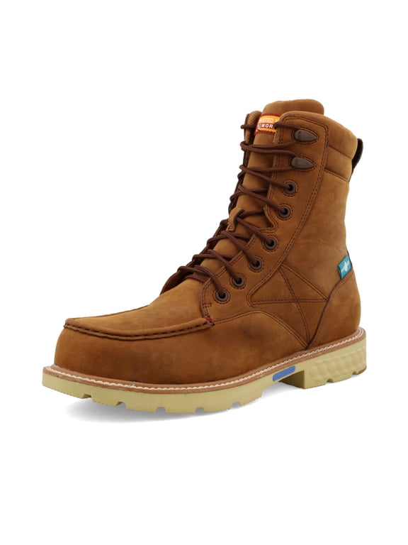 Men's 8" Work Boot - Distressed Saddle & Distressed Saddle
