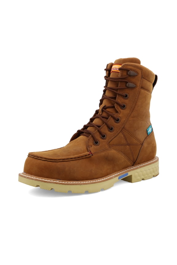 Men's 8" Work Boot - Distressed Saddle & Distressed Saddle