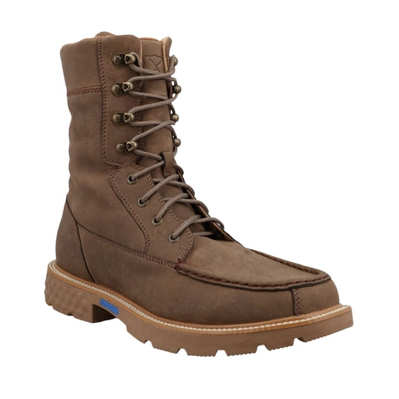 Twisted X Men's 9" Lace-Up Work Boot Soft Toe Brown 12 D(M) US