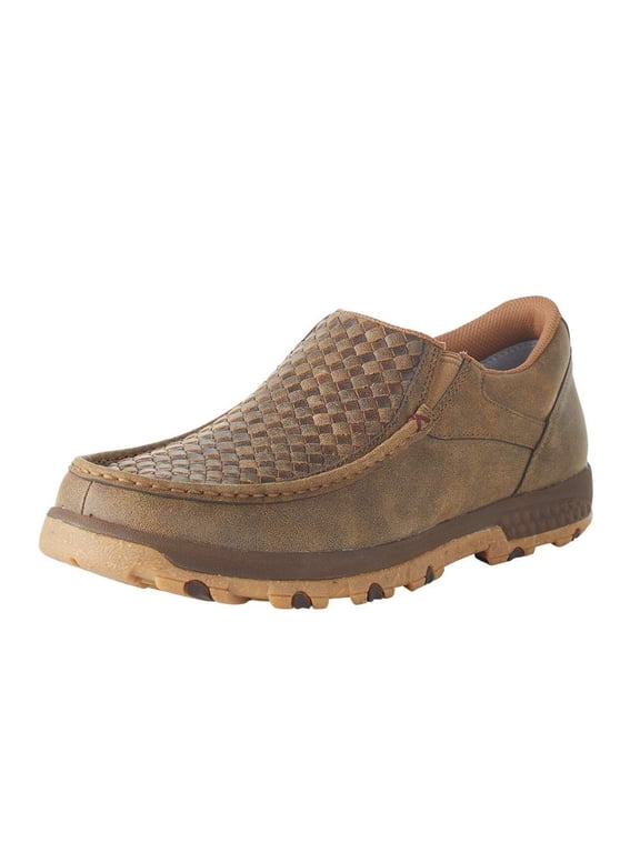 Men's Basketweave Slip-On - Bomber Brown, Size 10.5 M