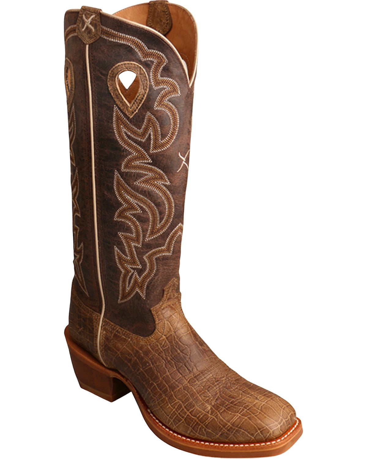 Ariat Mens Size 10.5 D Brown Leather Buckaroo Cowboy Western Boots Blue Ranchwear Men main image 4
