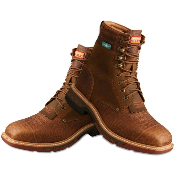 Twisted X Men's Cellstretch Waterproof Work Boot Alloy Toe Brown 7.5 D(M) US