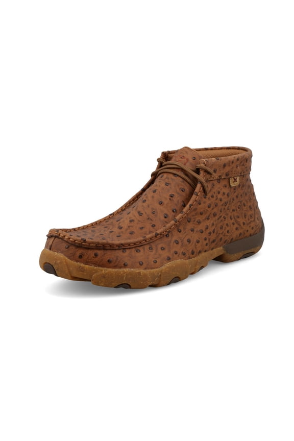 Men's Chukka Driving Moccasins, Color: Cognac, Size: 13, Width: M