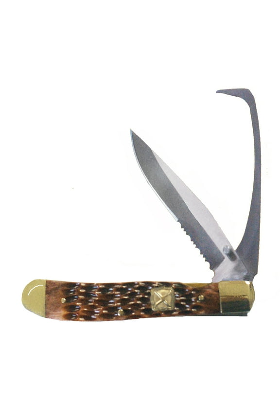 Western Fashion Tack Twisted X Dark Bone Farrier Knife withClip