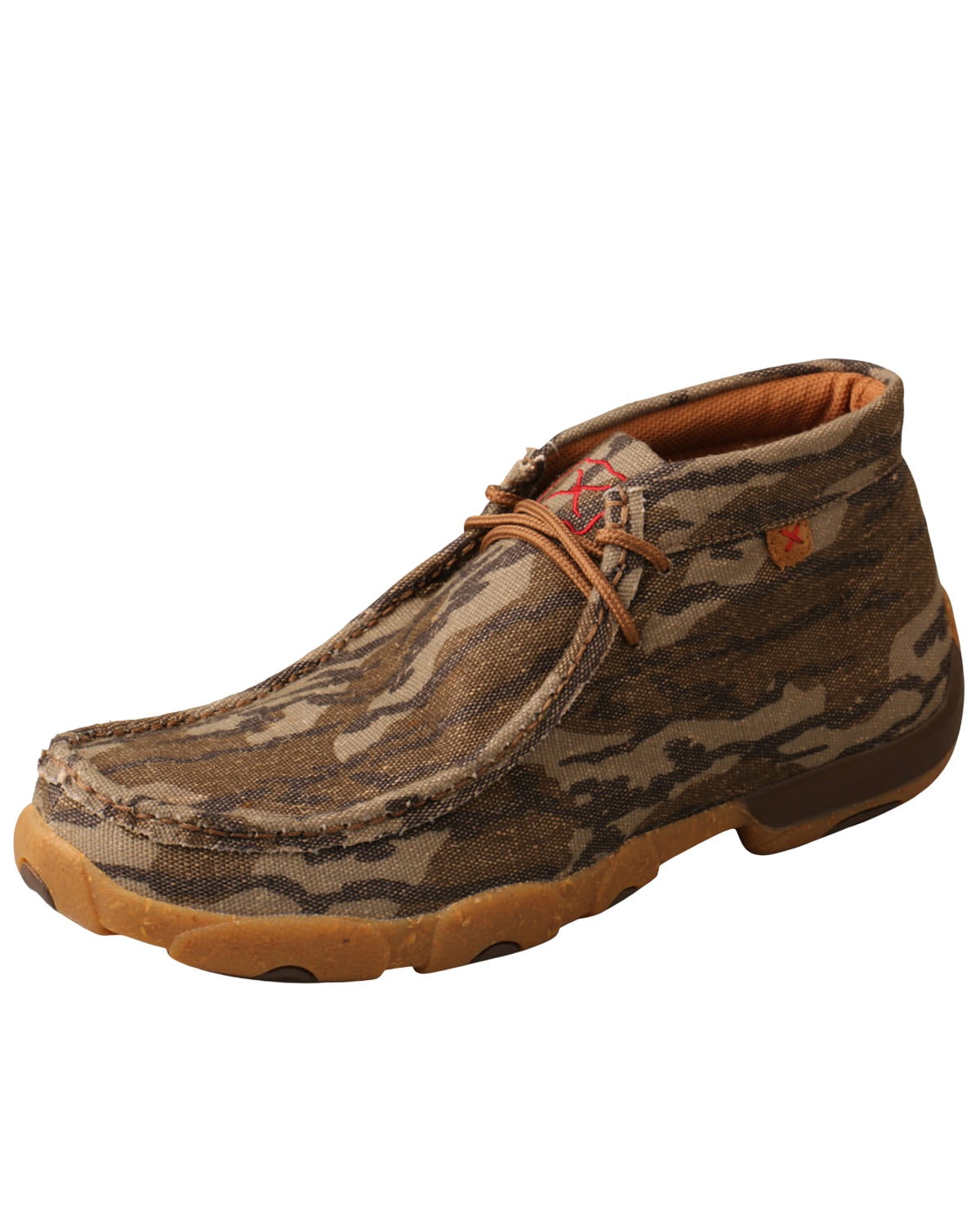 Twisted X Men's Mossy Oak Original Bottomland Driving Shoes Moc Toe Camouflage 13 EE US