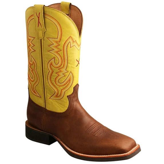 Twisted X Men's Ruff Stock Western Boot Broad Square Toe - MRS0067 9.5 EE US