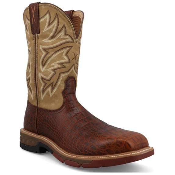 Twisted X Men's Twist Pull-On Work Boot Alloy Toe Tan 7 D(M) US