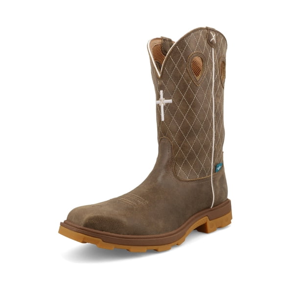 TWISTED X Adult Male 12in UltraLite X Work Boots, Color: Bomber, Size: 13, Width: EE