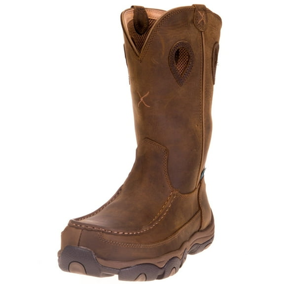 Twisted X Men's Waterproof Pull On Work Boot Composite Toe Brown 10 D(M) US