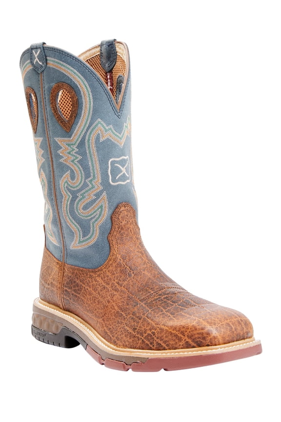 Men's Western Work Boot Alloy Toe Brown 13 D(M) US