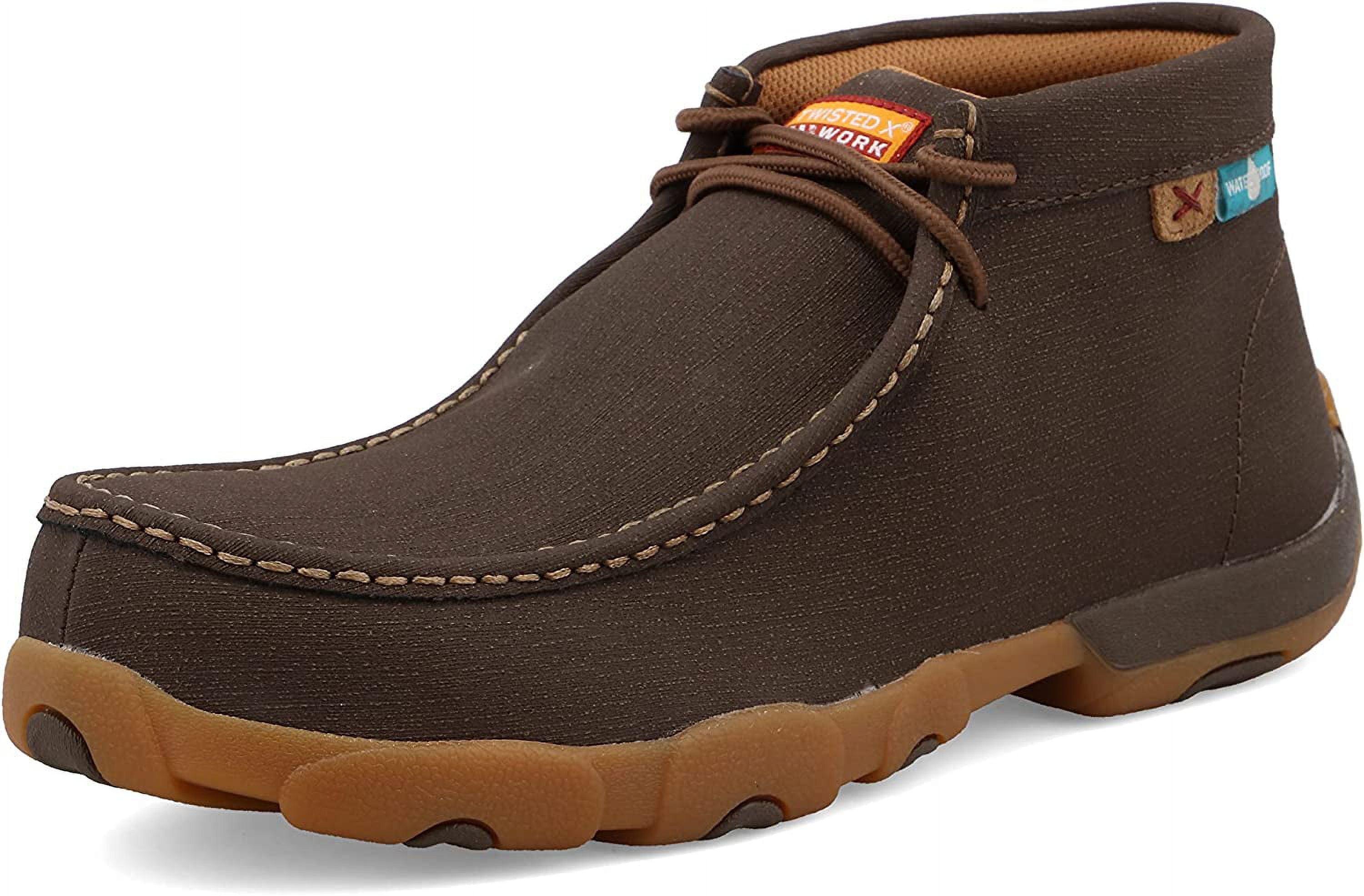Twisted X Men's Work Chukka Driving Moc, Distressed Saddle, 10.5 M