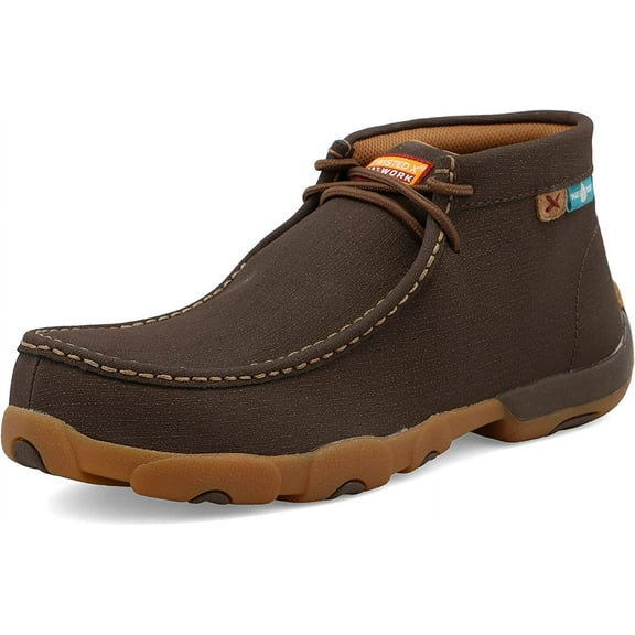 Twisted X Men's Work Chukka Driving Moc, Distressed Saddle, 10.5 M