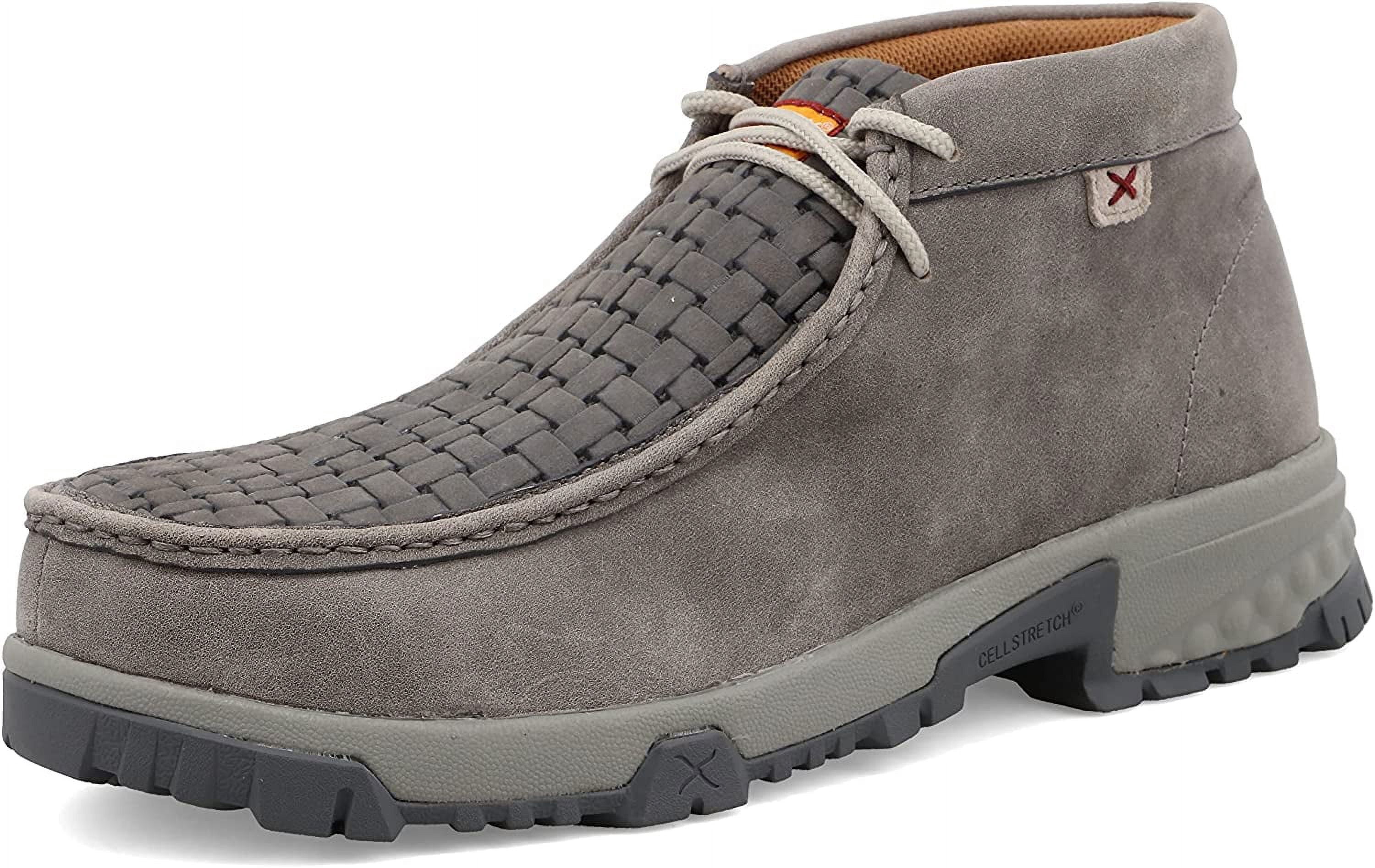 Twisted X Driving Boots Men\'s US 10.5 Gray Leather Moc Toe Ankle Chukka EBS2548 Men main image 2
