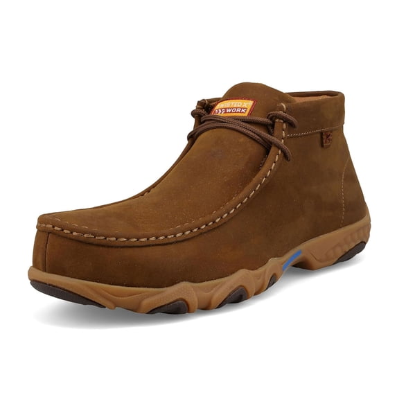 TWISTED X Adult Male Work Chukka Driving Moc, Color: Distressed Saddle, Size: 13, Width: M