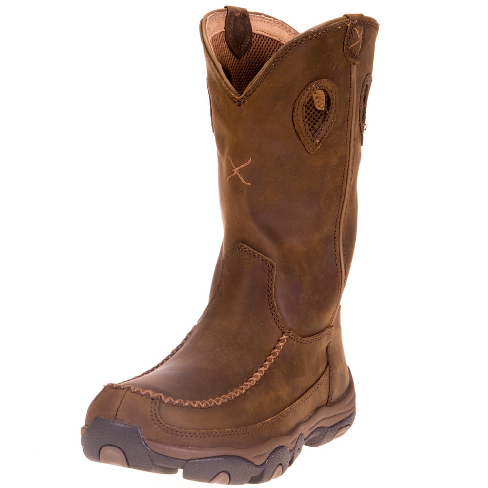 Twisted X Moc Toe Hiking Boots for Men Distressed Saddle, 10 W US