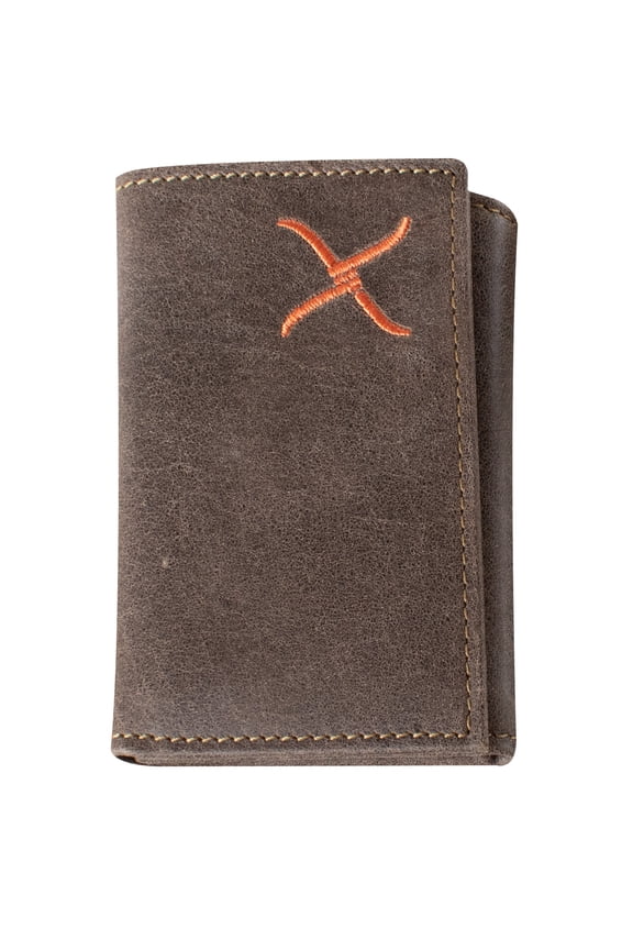 Orange Logo Trifold Wallet
