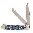 thumbnail image 1 of Western Fashion Tack Twisted X Blue Diamond Trapper Knife, 1 of 2