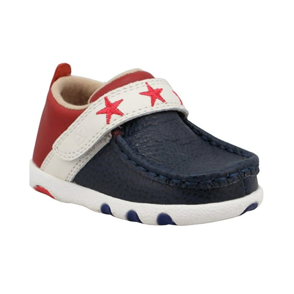 Twisted X Toddler-Boys' Patriotic Driving Shoe Moc Toe Multi 9 D