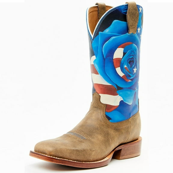 Twisted X Western Boots Womens Tech X Rose Print 7.5 B Brown WXTL004