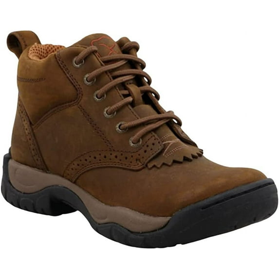 Twisted X Women's 4" All Around Work Boot, Brown, 8 M