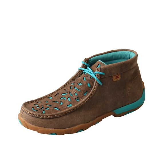 Twisted X Women's Chukka Driving Shoes Moc Toe Brown 7 M
