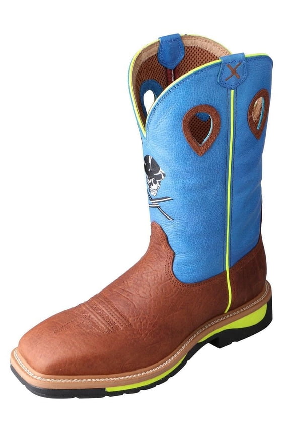 Work Boots Mens Cowboy Steel Toe 9 EE Brown Oiled MLCS012