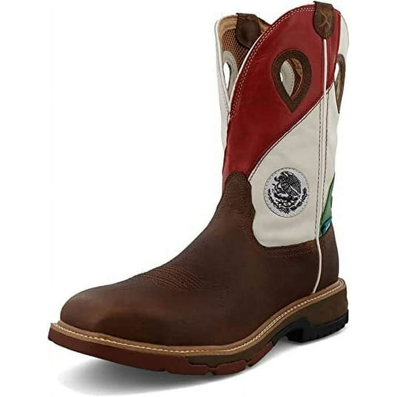 Twisted X Work Boots Mens Leather 10 EE Copper Brown Multi MXBAW03