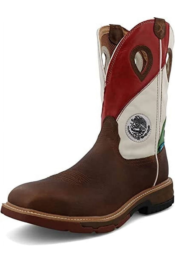 Work Boots Mens Leather 10 EE Copper Brown Multi MXBAW03