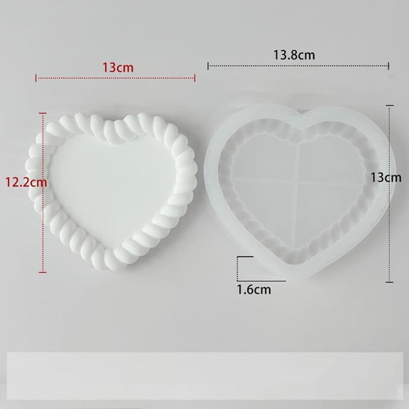 Twisted-edge Cement Plaster Coaster Silicone Mold DIY Crystal Resin Tray Plaster Mold