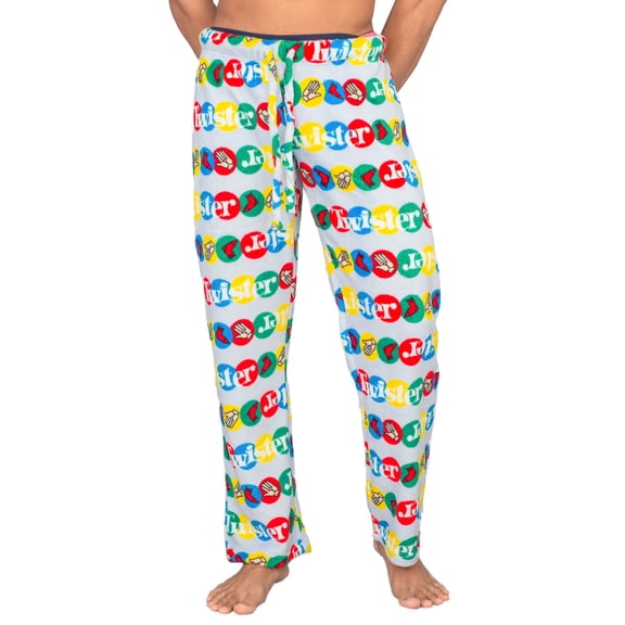 Twister All over Print Plush Pajama Lounge Pants