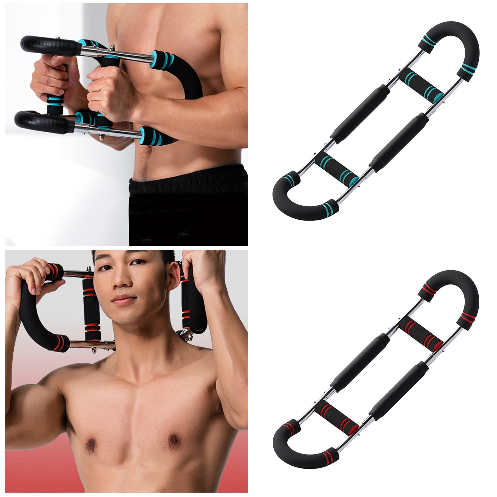 Chest Workout Equipment U-Shape Twister Arm Exerciser 40-100lb Adjustable Chest Expander Biceps Shoulders Back Forearm And Inner Thigh Workout Equipment Twister Arm Trainer