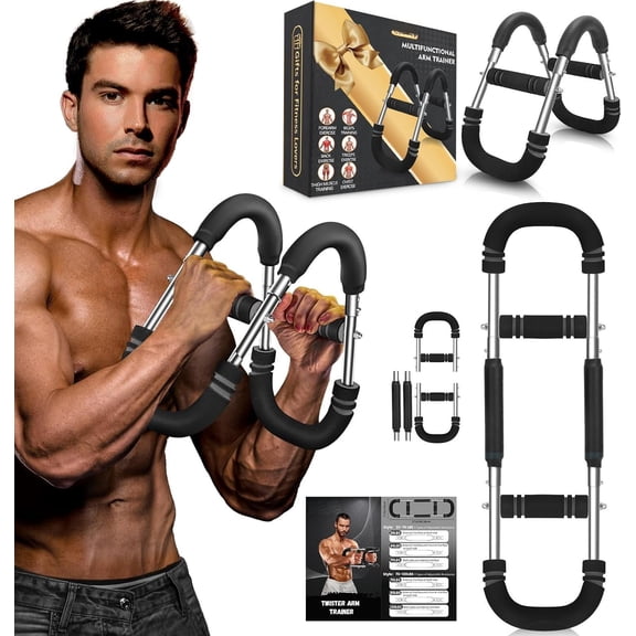 Twister Arm Trainer, 20-120 lb Adjustable Chest Workout Equipment, Gifts for Men Women, Forearm Strengthener Arm Exercise Equipment Ideas Gifts for Dad Husband,Chest Trainer for Workout Equipment