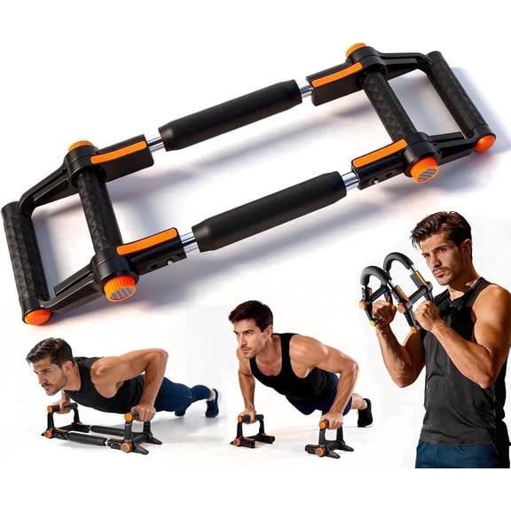 3 in 1 Adjustable Chest & Arm Trainer, 1 Pack Multifunctional Home Gym Workout Equipment, Push up Bar for Men