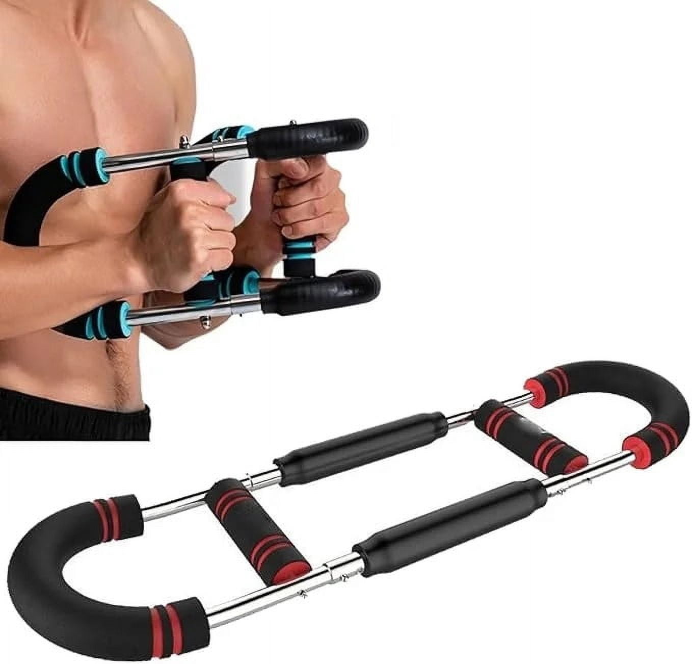 Entraîneur Bras En U Réglable 40-60 Kg - Pour Muscles Bras, Poitrine, épaules - Fitness Maison Portable - 3 Niveaux De Résistance