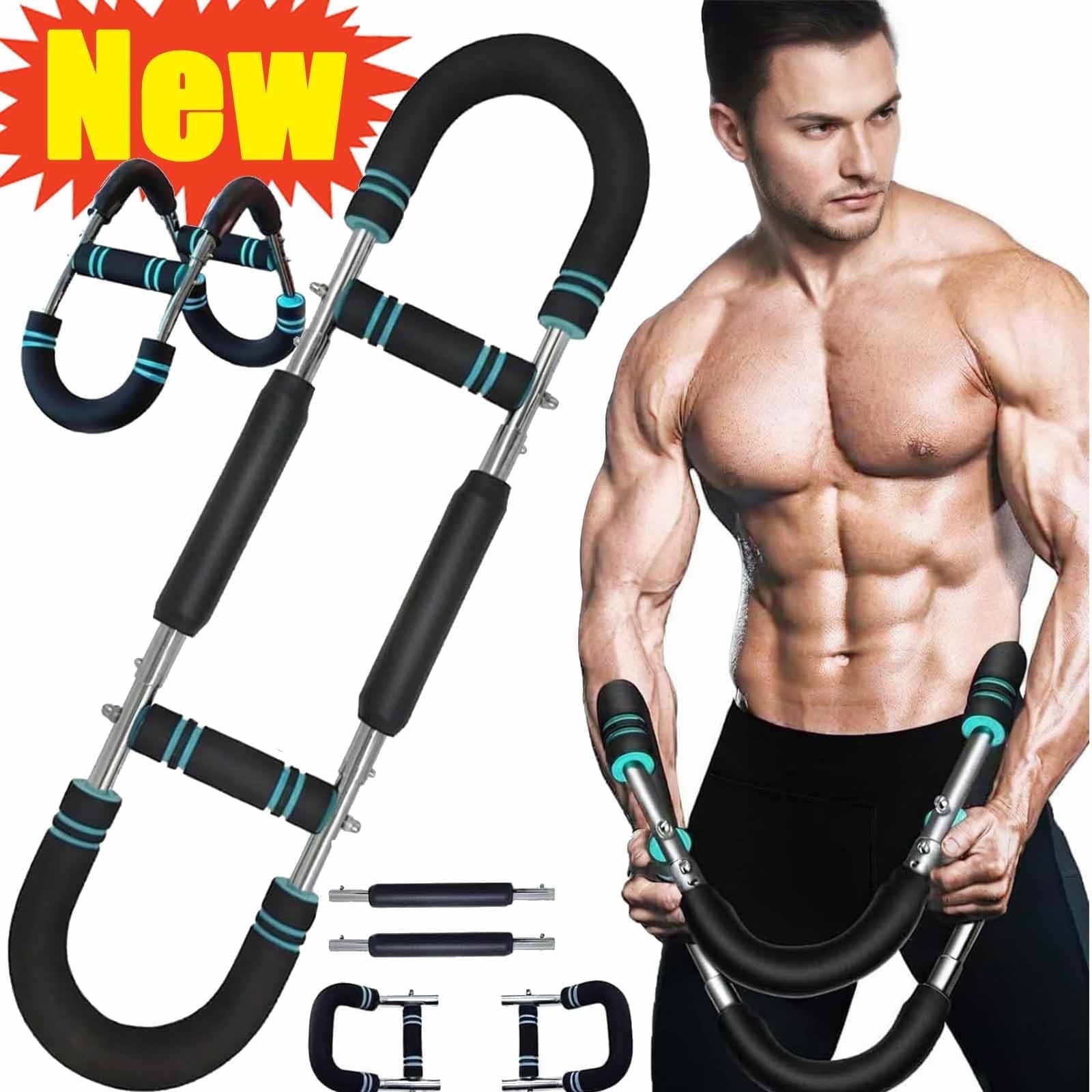 Twister Arm Trainer, 40-100lb Adjustable Chest Workout Equipment, Arm Trainer, Twister Arm Trainer, Portable Power Twister Bar, Detachable Design Fitness Anywhere