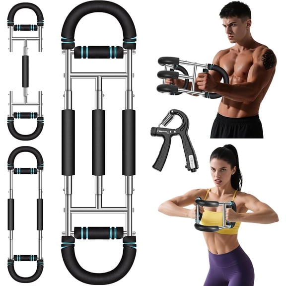 Twister Arm Trainer, 9-Level Adjustable/Non-Adjustable (20-270/20-160Lbs), Non-Foldable/Foldable, with Adjustment Tool & Mechanical Counting Grip, Gym Exerciser for Men Women