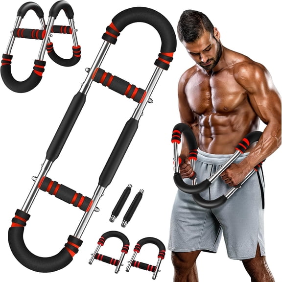 Twister Arm Trainer Adjustable 66 110 lbs Chest Expander Shoulder Muscle Training Equipment Red Black